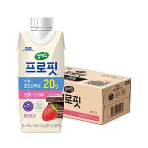 셀렉스 프로핏 드링크 딸기초코 250ml, 18입, 1개