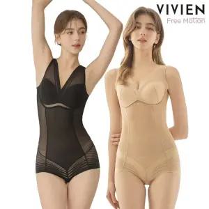 [방송히트]비비안 프리모션24차 4 IN 1 크레오라 노와이어 고탄력 보정 바디슈트 2종