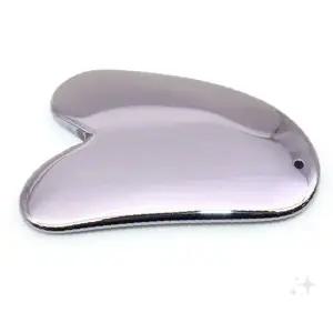 곡선형 광택 테라헤르츠 괄사 마사지 도구 얼굴 바디 경락 림프 순환 케이스 포함