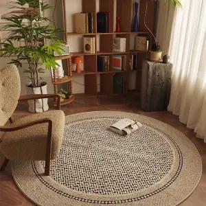 북유럽풍원형카페트 거실인테리어러그 플러시소프트원형매트 침실단모러