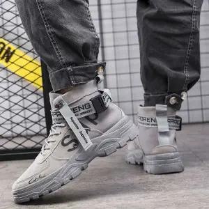 화 하이탑 키높이 캐주얼 전술 워커 오토바이 여름 스트릿패션 슈즈 [fA064B5]