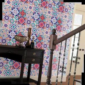 북유럽 스타일 타일 시트지 포인트 HZT 20cmX5m