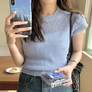 여성 DY51WE97 캡소매 여름 반팔 니트 D94