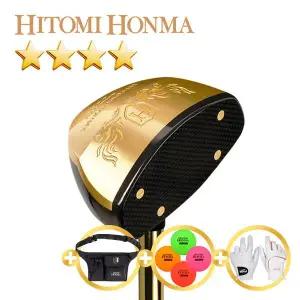 [하프클럽/히토미혼마]협회공인인증 히토미 혼마 4스타 최상급 감나무 헤드 파크골프채 ROYAL GOLD