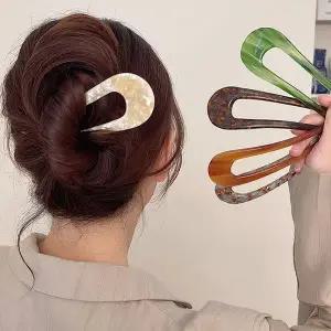 프랑스비녀 여성 헤어핀 U자 실핀 머리올림 고정핀