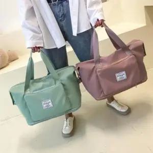 여행용 숄더 토트백 확장형 파우치 캐주얼 핸드백 보조가방 보스턴크로스백 여자핸드백