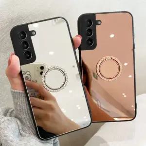 유니블링 갤럭시 s22 큐빅 스마트링 미러 고리 링 스트랩케이스