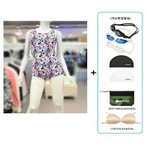 (레노마수영복)여성실내 원피스수영복 수경 수모 RN-LS2G806세트 택1