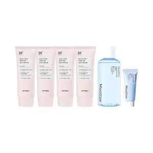 아트델리 멜라컷 톤업 선크림 50ml x4 + 메디필 물톡스 토너 300ml + 20g 세트