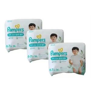 팸퍼스 NEW 터치오브네이처 팬티형 6단계 204매