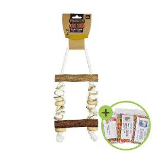 [하프클럽/올펫몰]비타크래프트 조개그네 타이어쉘 우드횃대 앵무새장난감