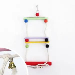 [하프클럽/올펫몰]2단 로프횃대 앵무새 종 장난감 천연 버드토이 SB091