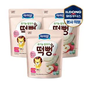 아이얌 유기농쌀과자 사과떡뻥 30g 3개