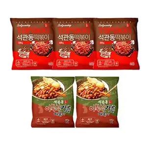 석관동 떡볶이 오리지널, 520g, 3개 + 기름떡볶이, 450g, 2개