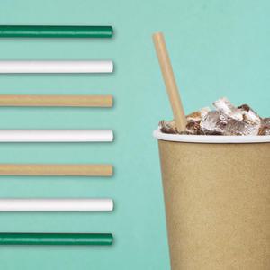 (KO) 7*210mm 일회용 종이빨대 1봉(250개)