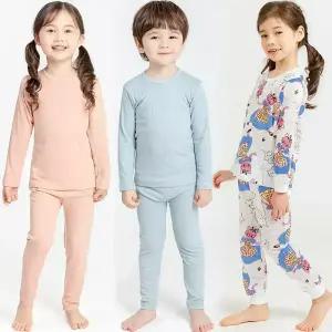 국산 아기옷 유아내복 아동내의 봄 가을 겨울 무형광 자가드 모달 골지 레이온 긴팔실내복