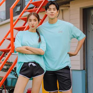 벤디스 제이드 커플 반팔 베이직 오버핏 래쉬가드(남녀공용) CT007