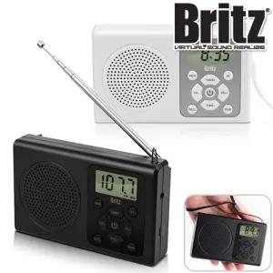 브리츠 BZ-R120 휴대용 라디오 디지털 FM 유무선 이어폰단자 핸드스트랩 캠핑 낚시 등산 효도 미니