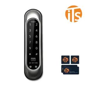 [자가설치] 이츠락 프레임2  카드키4개+번호키 폭이 좁은 샤시문용 도어록 샷시문  미닫이문 세이프도어 폴딩도어 디지털도어락