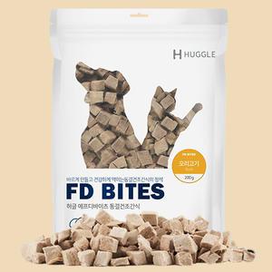 허글 에프디바이츠 동결건조간식 대용량 오리고기 200g 강아지 고양이 트릿