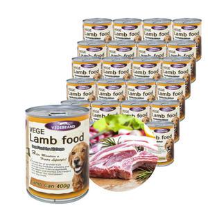 헬로도기 베게 브랜드 대용량 강아지 습식캔 양고기400g 1박스(24개)