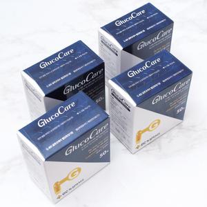 녹십자 글루코케어 혈당시험지 4박스 총200매+침200개+솜200매