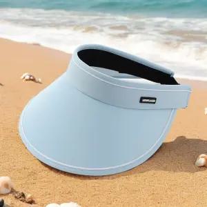 UPF50+ 돌돌이 썬캡 스카이 UPF50+썬캡 와이드챙모자