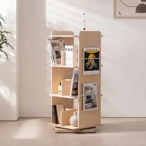 [삼익가구]에디 3단 회전책장 자작나무 원목