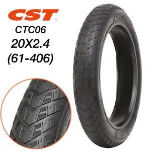 CST 20x2.40 61-406 CTC06 펑크방지추가 온로드형 튜브타이어 팻바이크 전동 전기 팻바이크타이어 20X400
