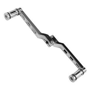 앵그리 그릿 모터사이클 힐 토 기어 변속 레버 + 할리 FL 소프트테일 투어링 로드 킹 스트리트 글라이드 트라이 트라이크 - CNC 알루미늄 시프터 노컷 설치(크롬)