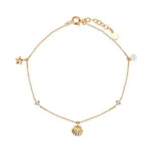 [비앤비골드] 18K 마린 드림 머메이드 쉘 진주 체인 팔찌 MNB41492