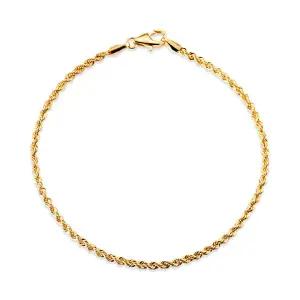 [비앤비골드] 18K 글램 1.8mm 트위스트 이태리 체인 팔찌 IRB40656