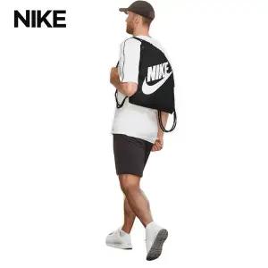 나이키 짐색 헤리티지 드로우스트링 백(13L) 블랙 화이트 DC4245-010