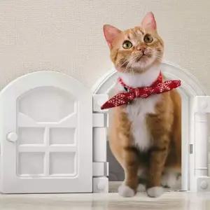 미니 펫도어 고양이 아치형 출입문 안전문 난간 방문 소형