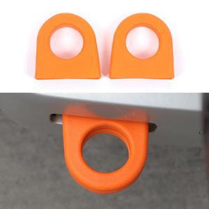 [미국배송] 랜드로버 디펜더 90 110 130 2020-2025 액세서리 고무 리어 범퍼 견인 고리 보호 커버 2PCS(오렌지)와 호환되는 커버