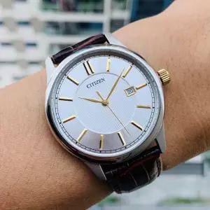 시티즌 쿼츠 남성 가죽시계 드레스워치 BI1054-04A