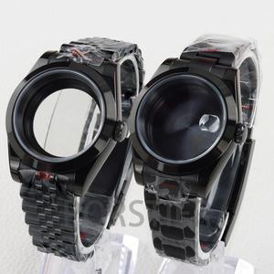 블랙 36/39mm NH35 시계 케이스 20mm 솔리드 316L 스테인리스 스틸 주빌리/오이스터 스트랩 데이트저스트