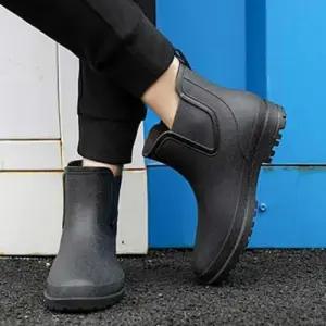 심플 남성 레인부츠 식당 주방화 작업용 장마철 장화 WEC9071