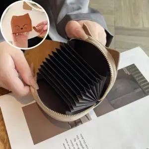 프리미엄 여자 귀여운 고양이 반지갑 여우 지퍼 지갑 WFJOXJD