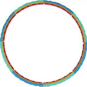 L01 지압훌라후프 조립식 돌기 뱃살 홈트 실내 훌라후