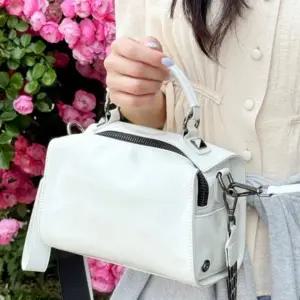 캐주얼 여성 가죽 토트 크로스백 유광 미니백 가방