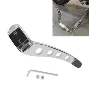 할리 투어링 로드 킹 스트리트 글라이드 FLHR FLTRU 1991-2022(크롬)을 위한 루버 모터사이클 사이드 킥스탠드 연장 Jiffy 스탠드 교체품