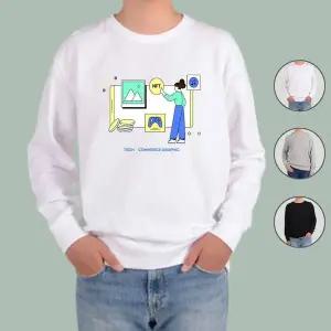 [하프클럽/알티피아]맨투맨 전색상 메타버스 가상세계 가상현실속 A5