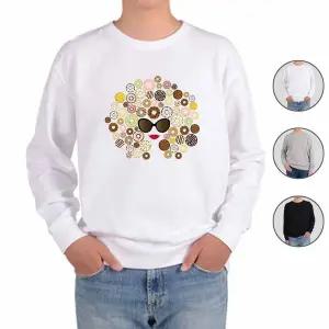 [하프클럽/알티피아]맨투맨 전색상 도넛 선글라스 프린트셔츠