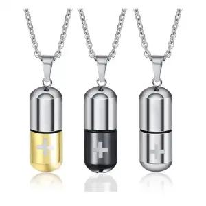 휴대용 약통 비상약 케이스 목걸이 보관함