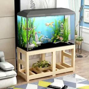 4자 어항 원목 20cm 다이 축양장 받침대 수조 200