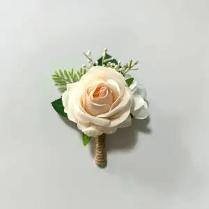 조화 로즈 부토니에 코사지 샤워 셀프 카메라 파티 브라이덜 소품 정장 드레스 웨딩 촬영 홈 용품