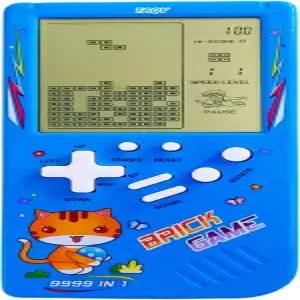 귀여운 고양이 패턴 블록 게임 콘솔 23 벽돌 레이싱/탱크 배틀 레트로 미니 게임기 70/80/90년대 향수 선물