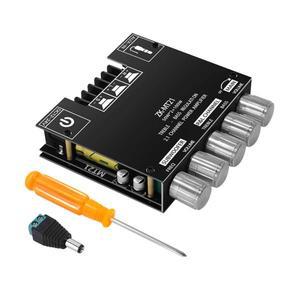 채널 블루투스 5.0 2.1 서브우퍼 앰프 보드 50W X 2+100W 파워 오디오 스테레오 앰프 보드 베이스 AUX DIY