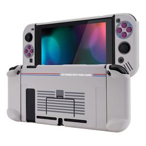닌텐도 스위치 콘솔용 익스트림레이트 플레이바이탈 백 커버, 조이콘용 핸드헬드 컨트롤러 프로텍터 하드 쉘, 버튼 캡 스티커가 있는 도킹 가능한 보호 케이스 - 클래식 1989 GB DMG-01